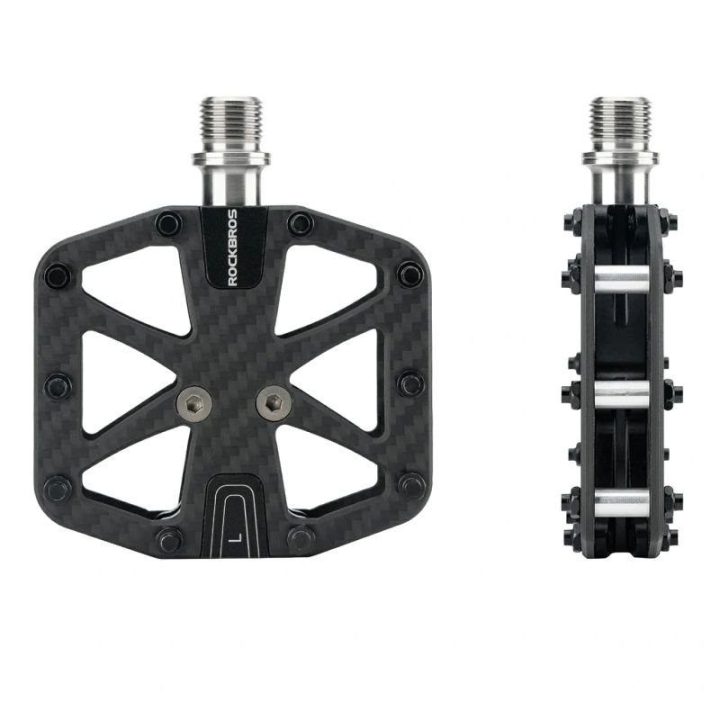 Platforminiai dviračių pedalai Rockbros C525, juodi