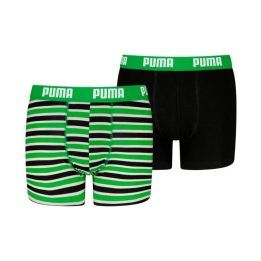 Bokserių komplektas berniukams Puma Everyday Striped, 2 poros, žali ir juodi