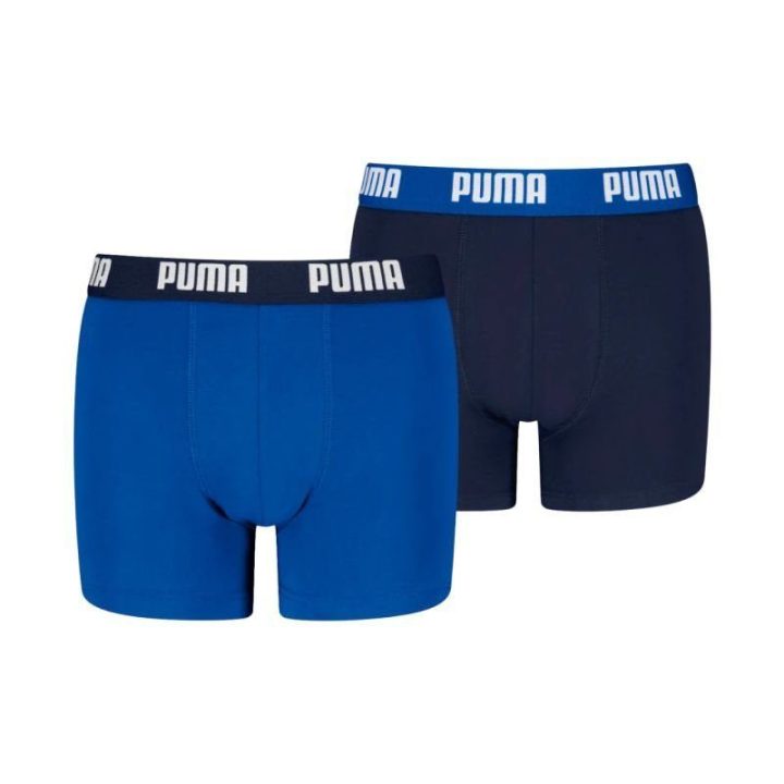 Bokseriai berniukams Puma, 2 poros, mėlyni ir tamsiai mėlyni