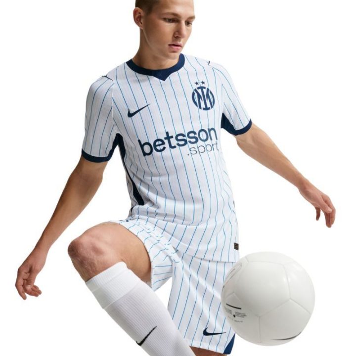 Vyriški išvykos marškinėliai Nike Inter 2026/27, balti ir mėlyni