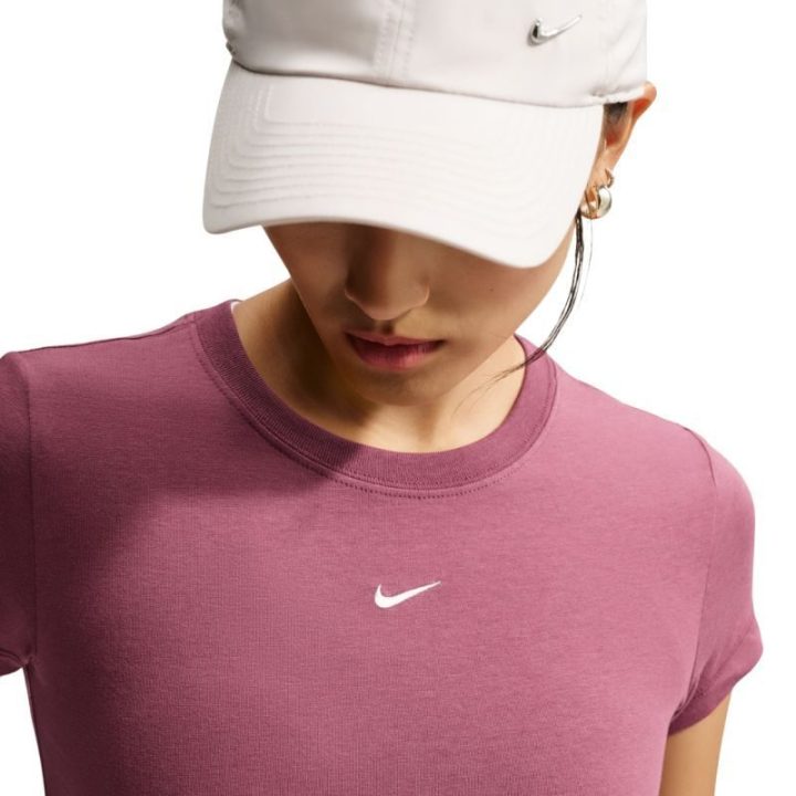 Moteriški trumpinti marškinėliai Nike Chill Knit, rožiniai