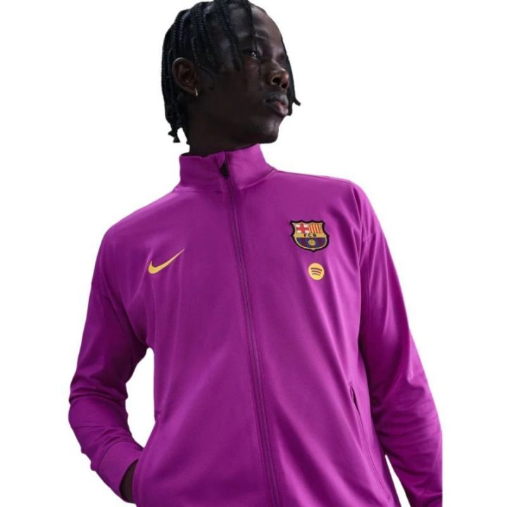 Vyriškas sportinis kostiumas Nike FC Barcelona Strike, violetinis ir tamsiai mėlynas
