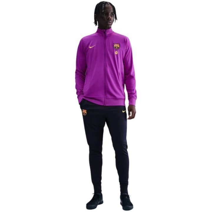 Vyriškas sportinis kostiumas Nike FC Barcelona Strike, violetinis ir tamsiai mėlynas