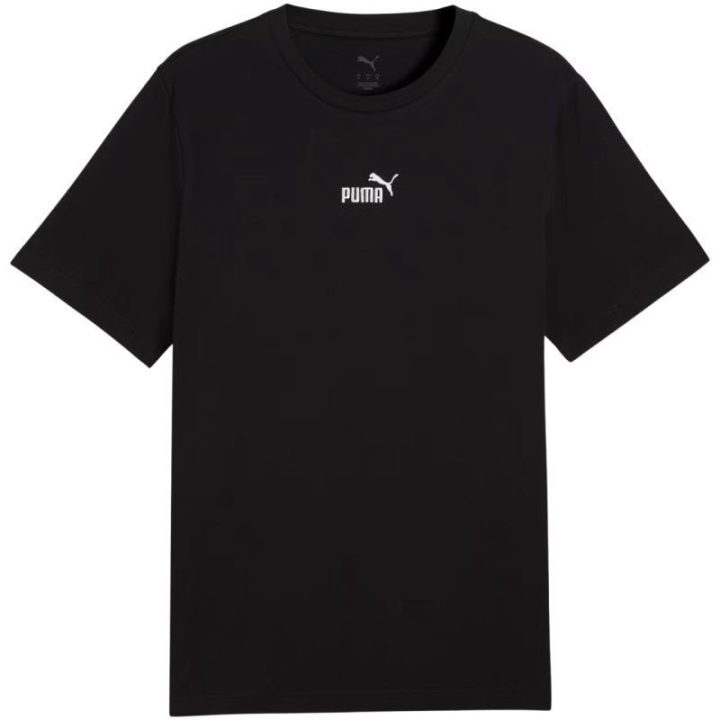 Vyriški medvilniniai marškinėliai su No.1 logotipu Puma ESS, juodi