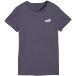 Moteriški medvilniniai marškinėliai Puma ESS Small No.1 Logo, violetiniai
