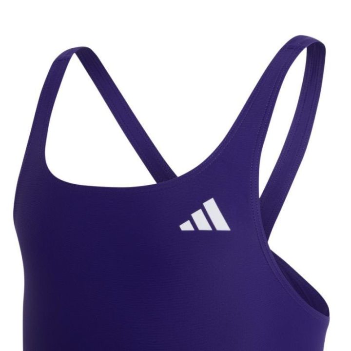 Maudymosi kostiumėlis mergaitėms su V formos nugara adidas, violetinis