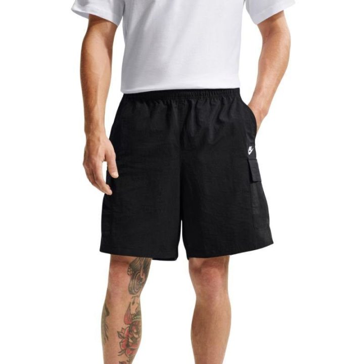 Vyriški laisvo kirpimo kargo šortai Nike Sportswear Club, juodi