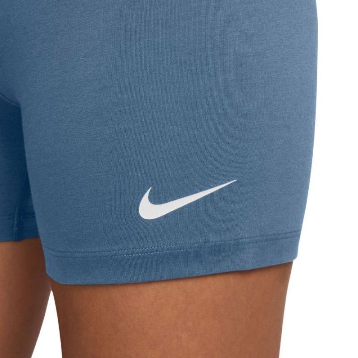 Moteriški šortai su aukštu liemeniu Nike Sportswear Classic, mėlyni