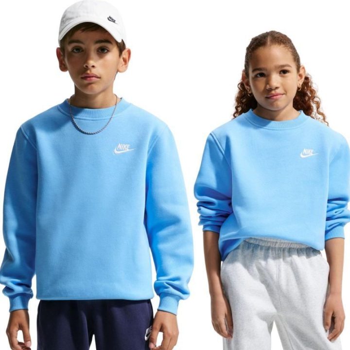 Vaikiškas džemperis Nike Sportswear Club Fleece, šviesiai mėlynas