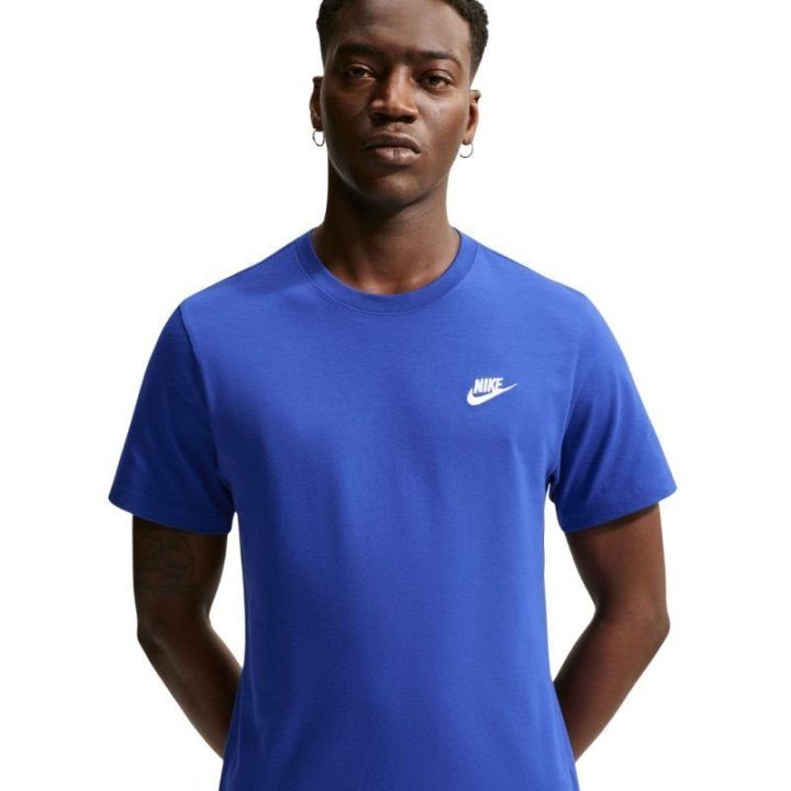 Vyriški medvilniniai marškinėliai Nike Club Tee, mėlyni