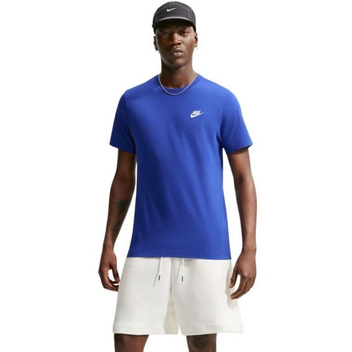 Vyriški medvilniniai marškinėliai Nike Club Tee, mėlyni