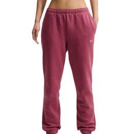 Moteriškos medvilninės kelnės Nike Studio Fleece, rožinės