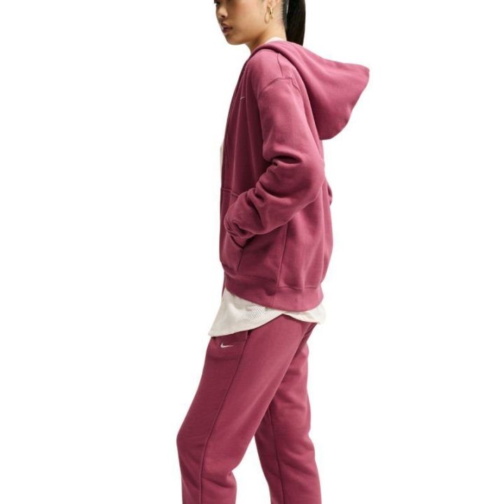 Moteriškos medvilninės kelnės Nike Studio Fleece, rožinės