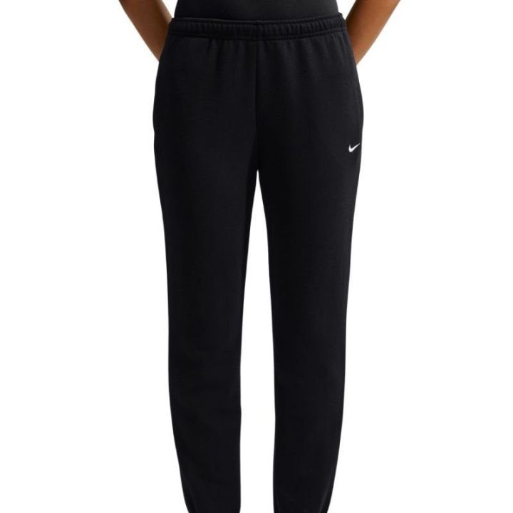 Moteriškos medvilninės kelnės Nike Studio Fleece Lightweight, juodos