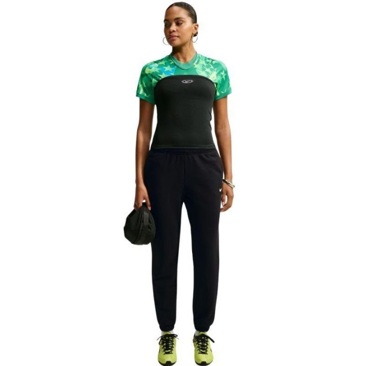Moteriškos medvilninės kelnės Nike Studio Fleece Lightweight, juodos