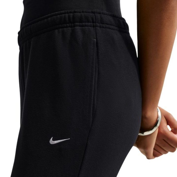 Moteriškos medvilninės kelnės Nike Studio Fleece Lightweight, juodos