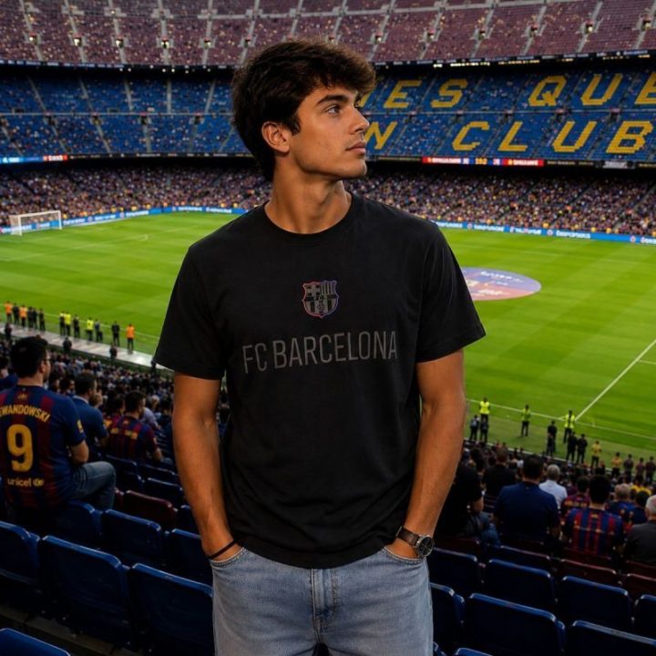 Vyriški medvilniniai marškinėliai FC Barcelona FCB Aged