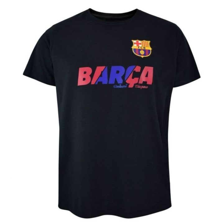 Vyriški medvilniniai marškinėliai FC Barcelona, juodi