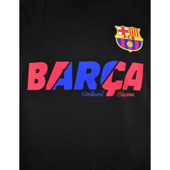 Vyriški medvilniniai marškinėliai FC Barcelona, juodi
