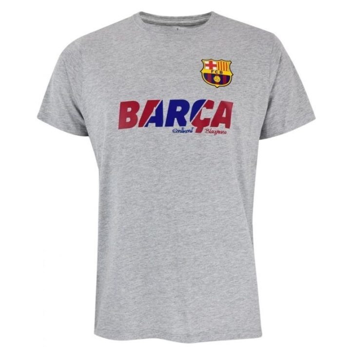 Vyriški medvilniniai marškinėliai FC Barcelona, pilki