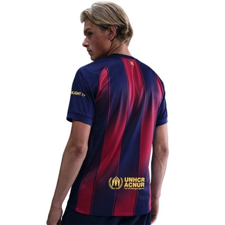 Vyriški futbolo marškinėliai Nike FC Barcelona Stadium Home, tamsiai mėlyni