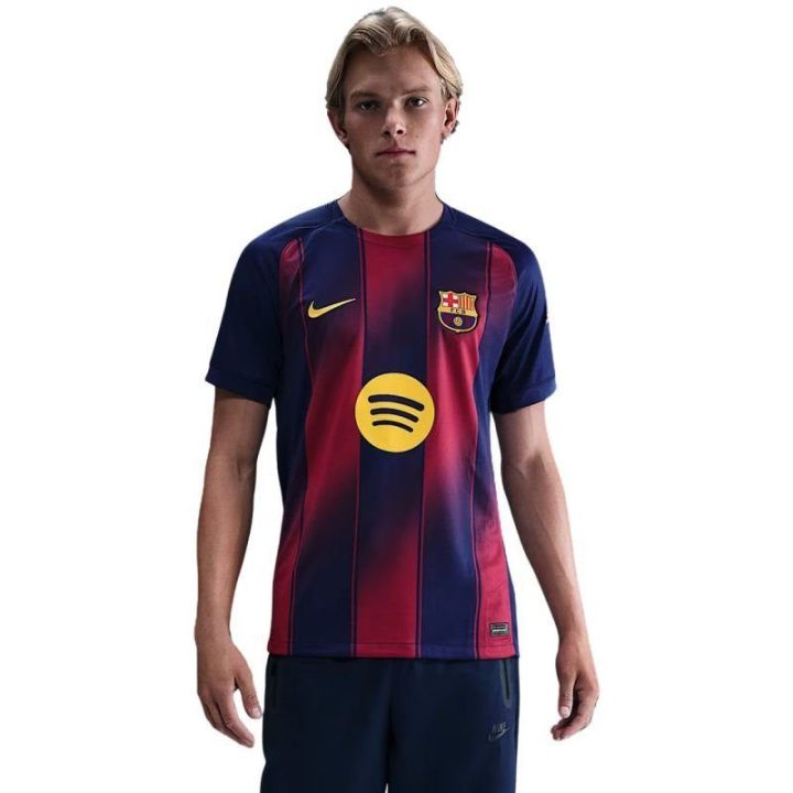 Vyriški futbolo marškinėliai Nike FC Barcelona Stadium Home, tamsiai mėlyni