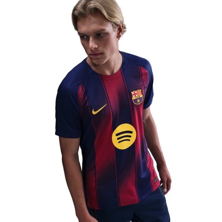 Vyriški futbolo marškinėliai Nike FC Barcelona Stadium Home, tamsiai mėlyni