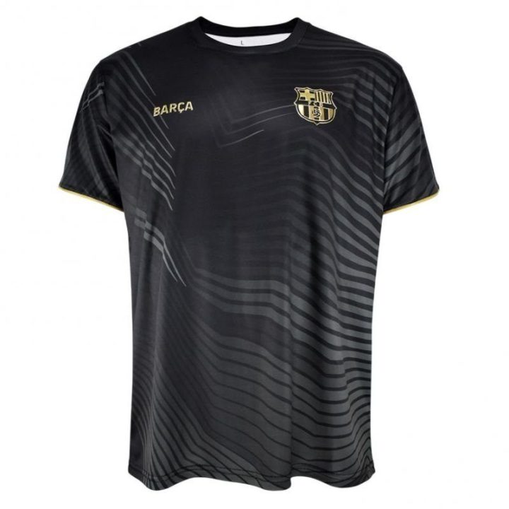 Vaikiški treniruočių marškinėliai FC Barcelona, juodi
