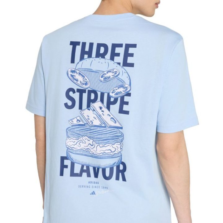 Vyriški marškinėliai adidas Burger Flavor Graphic, šviesiai mėlyni