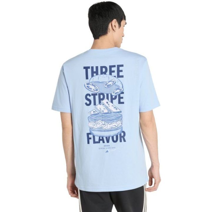 Vyriški marškinėliai adidas Burger Flavor Graphic, šviesiai mėlyni
