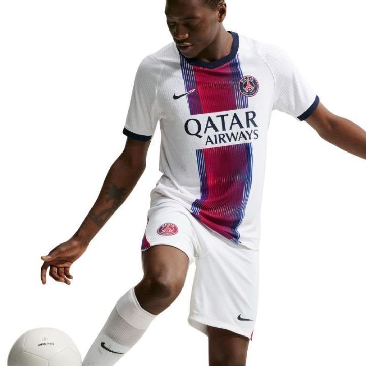 Vyriški futbolo marškinėliai Nike PSG Match Away, balti