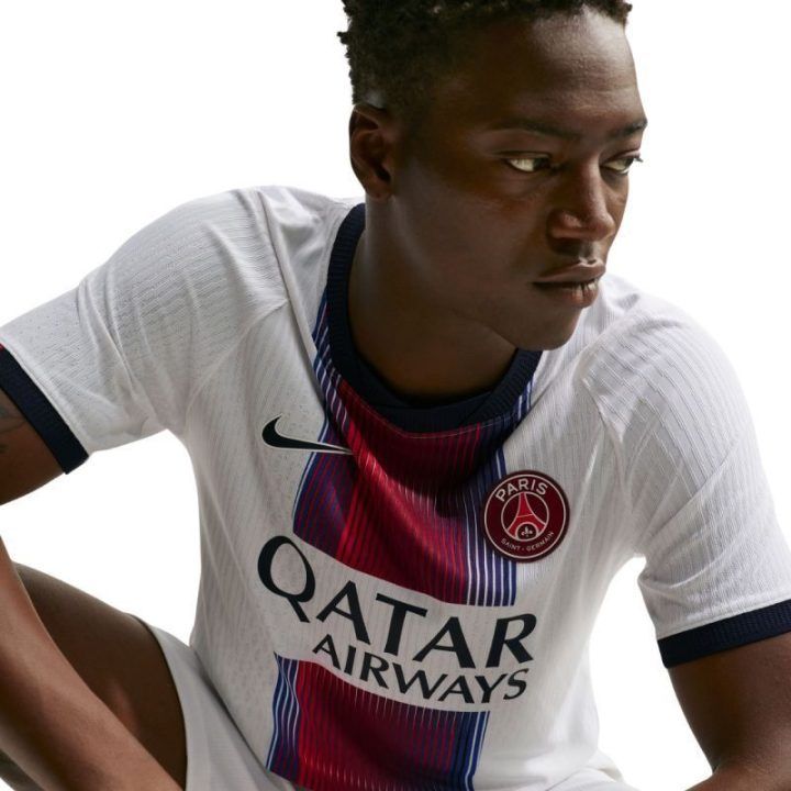 Vyriški futbolo marškinėliai Nike PSG Match Away, balti