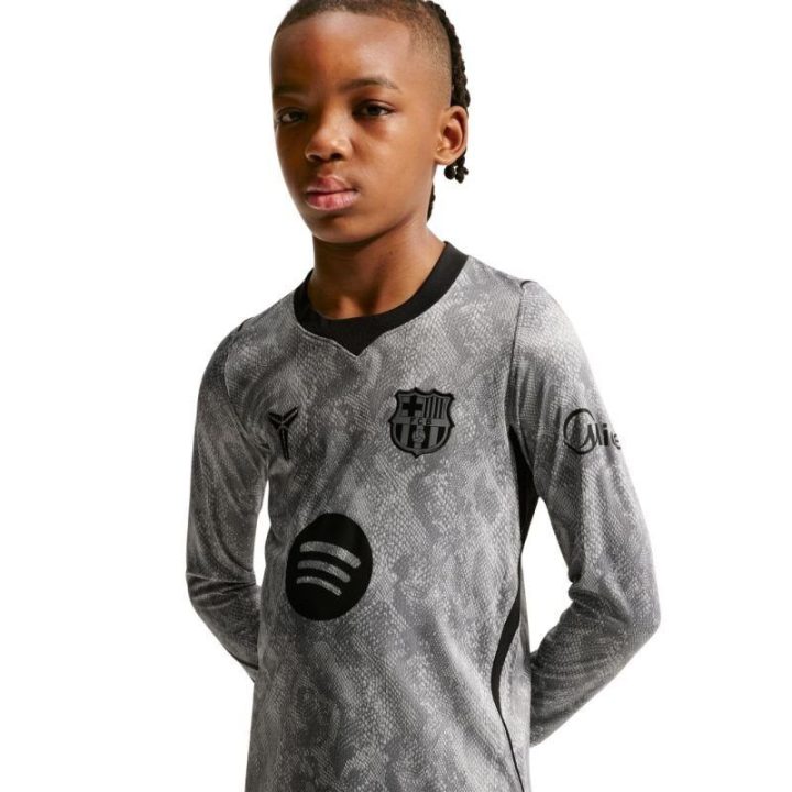 Vaikiški vartininko marškinėliai Nike FC Barcelona 2026/27, pilki