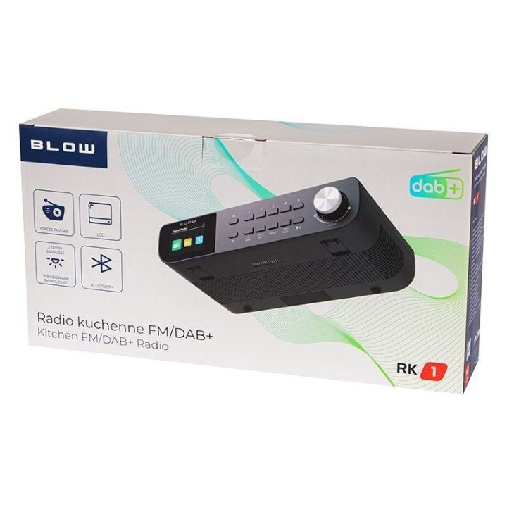 Virtuvinis radijas FM/DAB+ Blow RK1, juodas