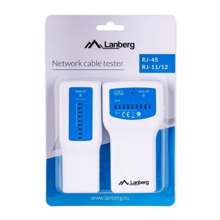 PoE kabelių testeris Lanberg NT-0402, mėlynas