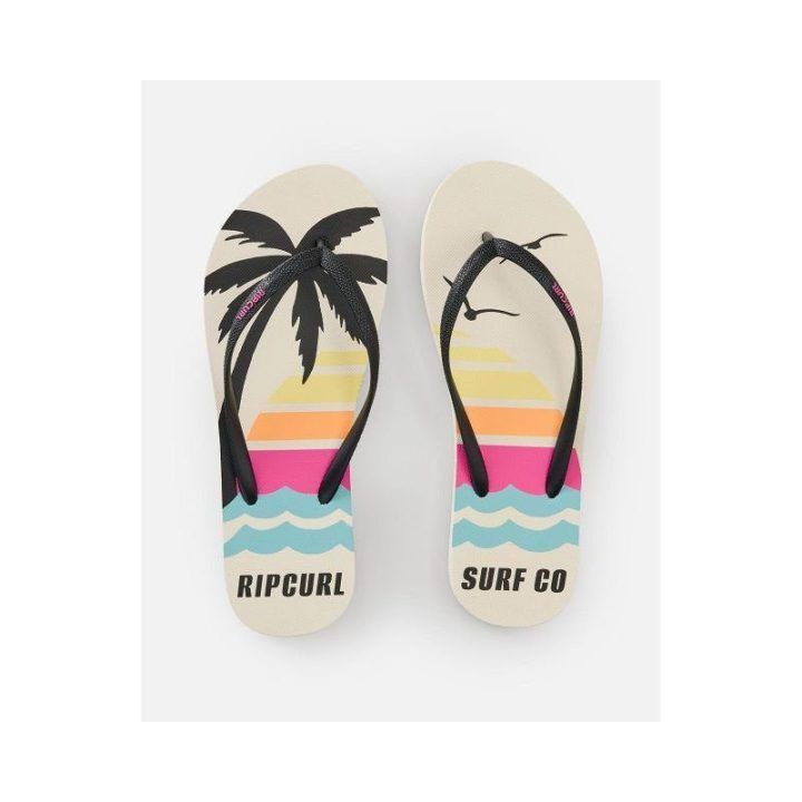 Moteriškos šlepetės per pirštą Rip Curl Mixed Bloom, rudos