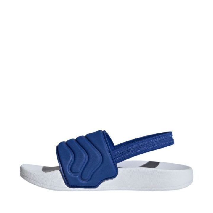 Vaikiškos šlepetės adidas Adilette Estrap 2.0, baltos ir mėlynos