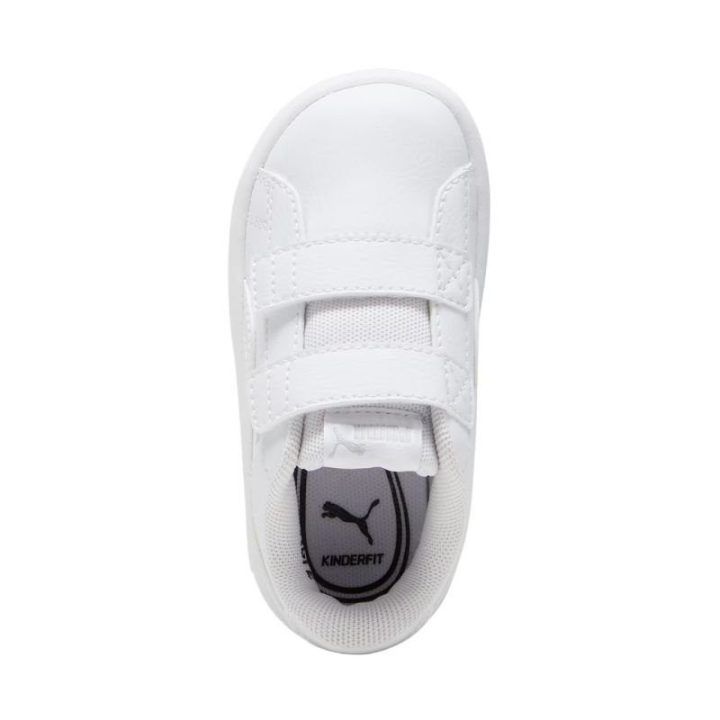 Vaikiški sportbačiai su dviem lipukais Puma Rickie Classic V, balti