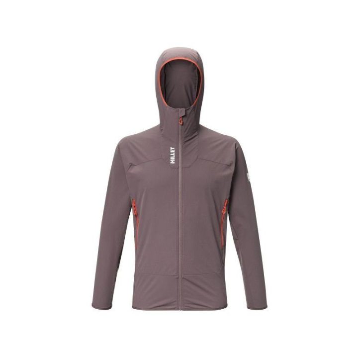 Vyriška softshell striukė su gobtuvu Millet Kamet XCS Light, slyvinė