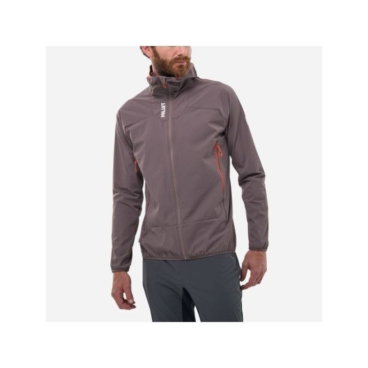 Vyriška softshell striukė su gobtuvu Millet Kamet XCS Light, slyvinė