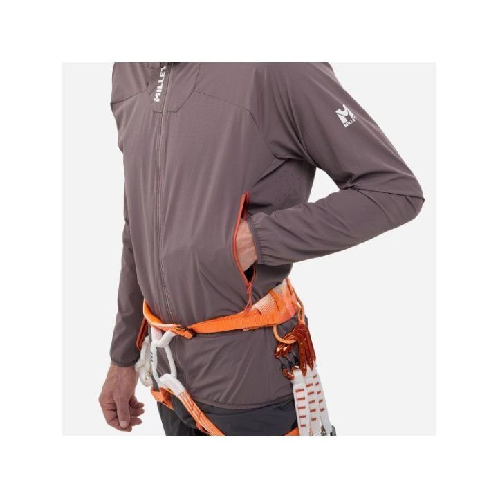 Vyriška softshell striukė su gobtuvu Millet Kamet XCS Light, slyvinė