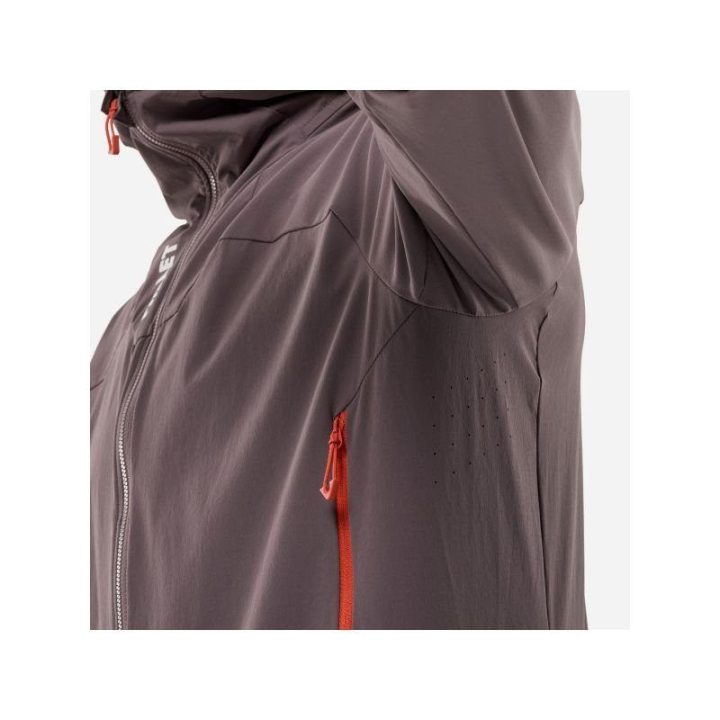 Vyriška softshell striukė su gobtuvu Millet Kamet XCS Light, slyvinė