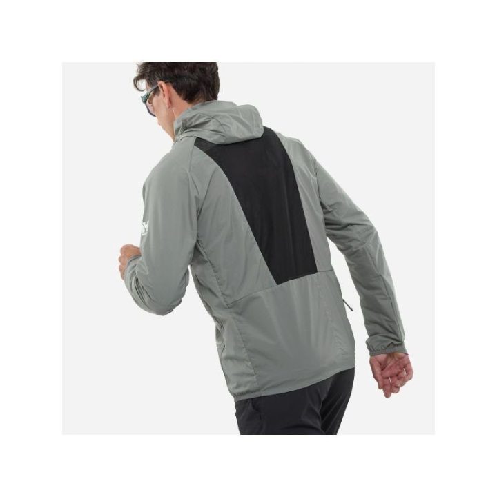 Vyriška bėgimo striukė nuo vėjo Millet Intense Windbreaker, pilka