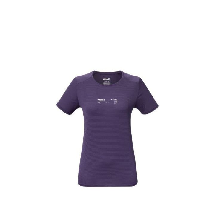 Moteriški bėgimo marškinėliai Millet Intense Essential, violetiniai