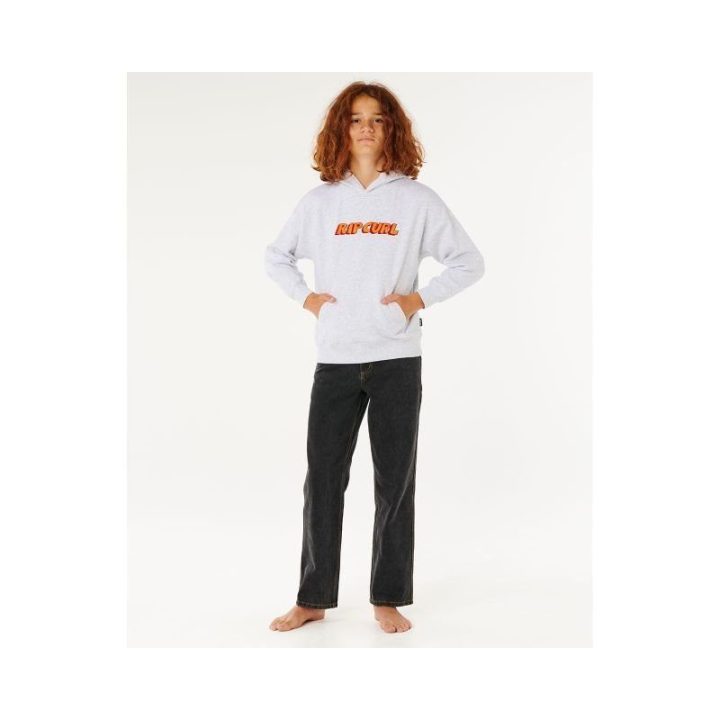 Džemperis berniukams su gobtuvu Rip Curl Eternal Shred Logo, pilkas