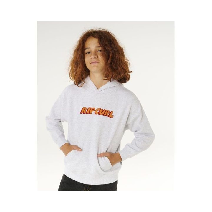 Džemperis berniukams su gobtuvu Rip Curl Eternal Shred Logo, pilkas