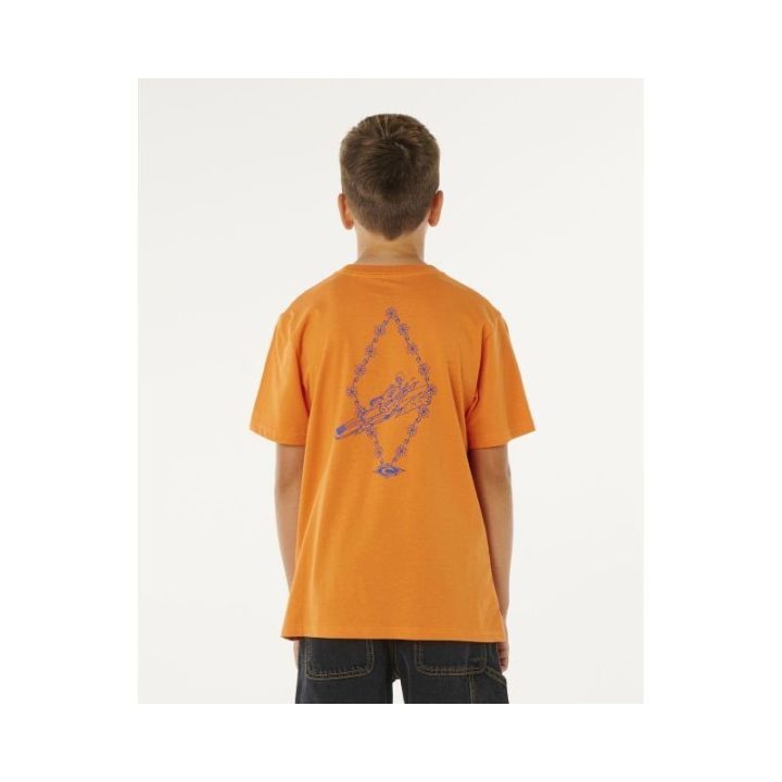 Marškinėliai berniukams Rip Curl Eternal Shred Art, oranžiniai