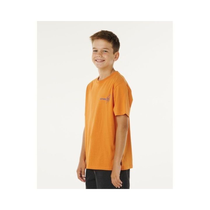 Marškinėliai berniukams Rip Curl Eternal Shred Art, oranžiniai