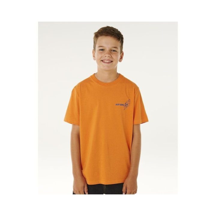 Marškinėliai berniukams Rip Curl Eternal Shred Art, oranžiniai