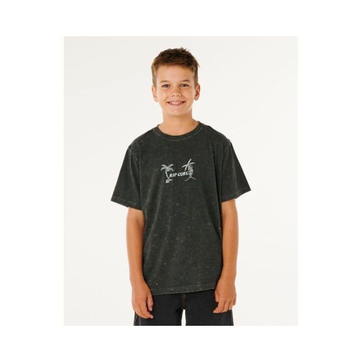 Marškinėliai berniukams Rip Curl Eternal Shred Wash, juodi